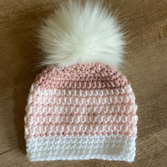 Newborn Spring Time Pink on Pink Baby Hat - Picture 3 of 6